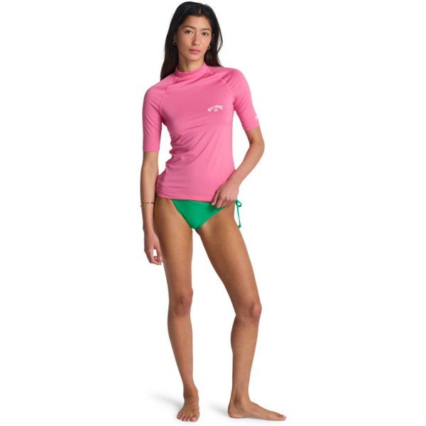 2026 Billabong Womens Tropical Surf Short Sleeve Rash Vest EBJWR03041 - Guava